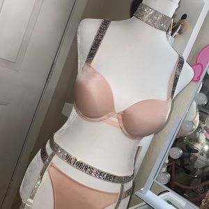 Rhinestone set 34B M panty